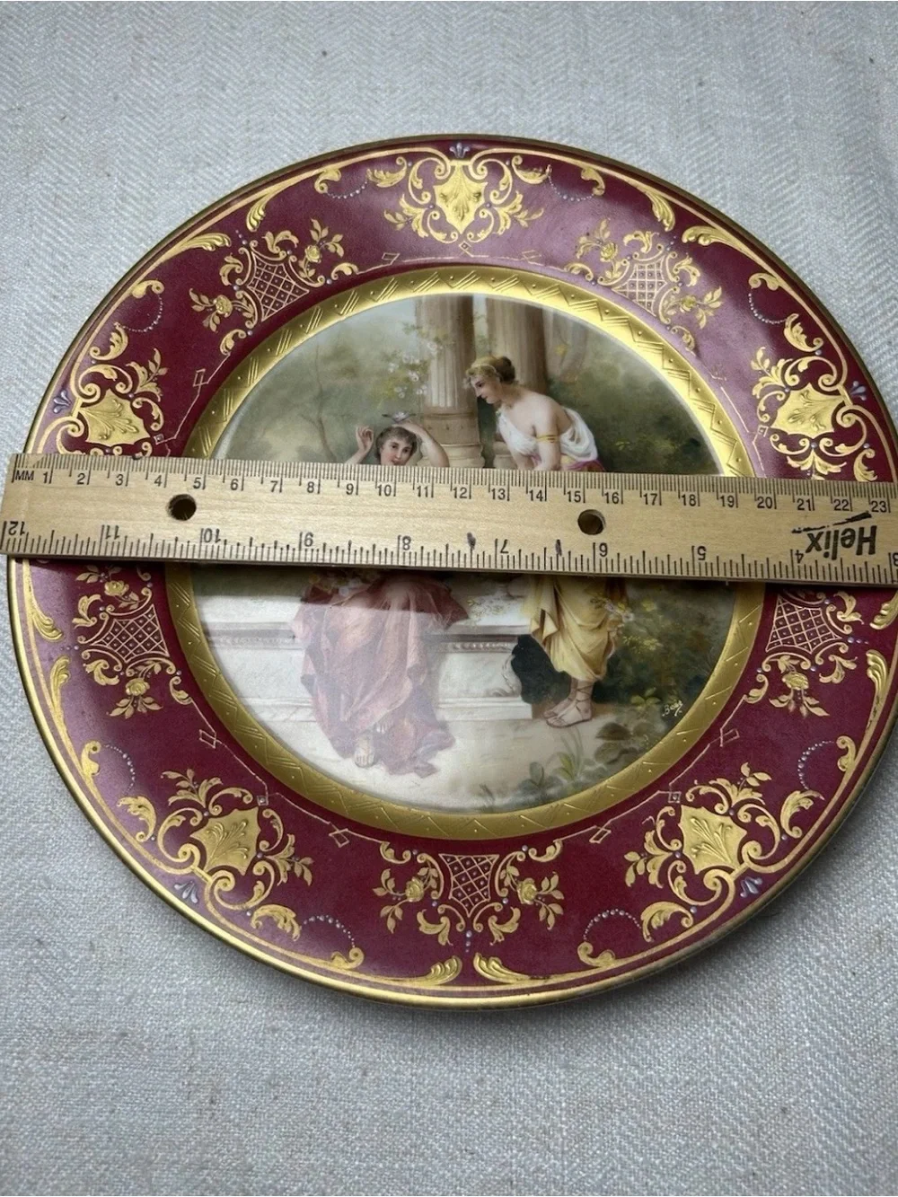 Antique Royal Vienna Style Cabinet Plate - Lockvogel - Beehive Mark - 19th Cent.